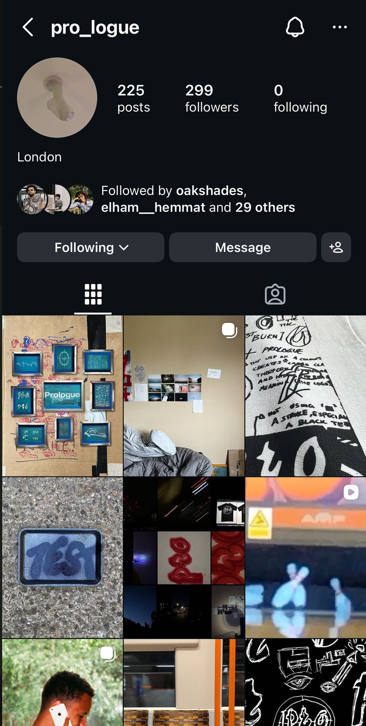 Instagram profile